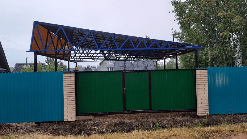 Односкатный навес Стандарт, Эжва, Золотой Гребешок