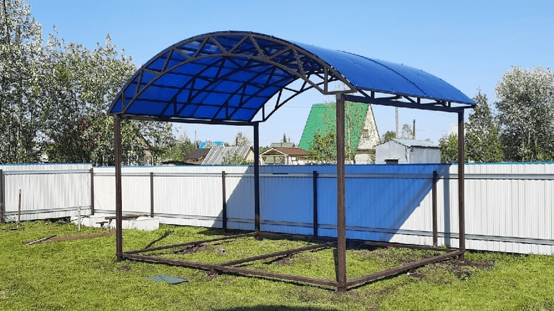 Полукруглый навес Стандарт с обвязкой под пол, Парма-3