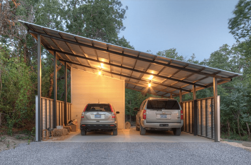 Односкатный навес Эконом